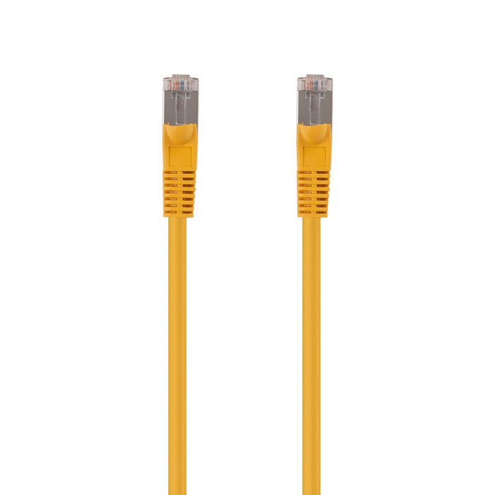 DYNAMIX 0.5m Cat6A S/FTP Yellow Slimline Shielded 10G Patch Lead. 26AWG (Cat6 Au