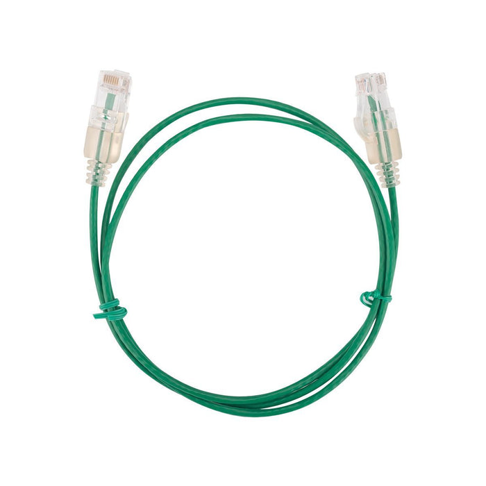 DYNAMIX 3m Cat6A 10G Green Ultra-Slim Component Level UTP Patch Lead (30AWG) wit