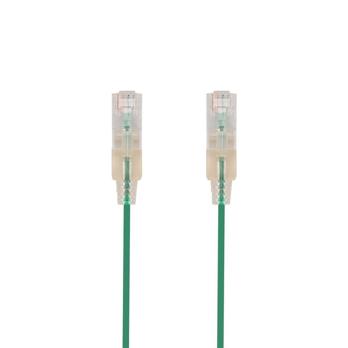 DYNAMIX 0.75m Cat6A 10G Green Ultra-Slim Component Level UTP Patch Lead (30AWG)