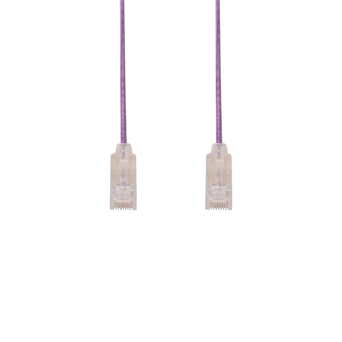 DYNAMIX 0.75m Cat6A 10G Purple Ultra-Slim Component Level UTP Patch Lead (30AWG)