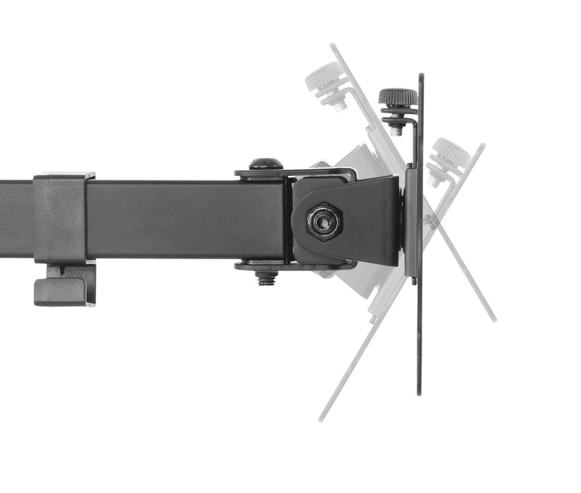 BRATECK 13"-27" Triple Monitor Economy Desk Mount Stand. Detachable VESA Plate,