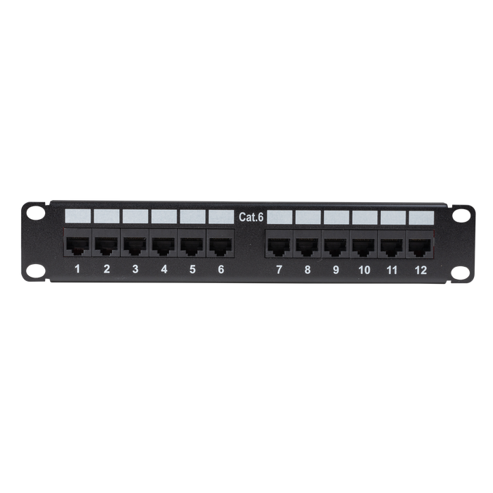 DYNAMIX 10'' 12 Port Cat6 Patch Panel for 10'' Cabinet R10 series