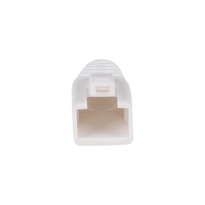 DYNAMIX Strain Relief Boot, OD: 7.5mm, Colour White. 20 Pack. Suited for Cat6A S