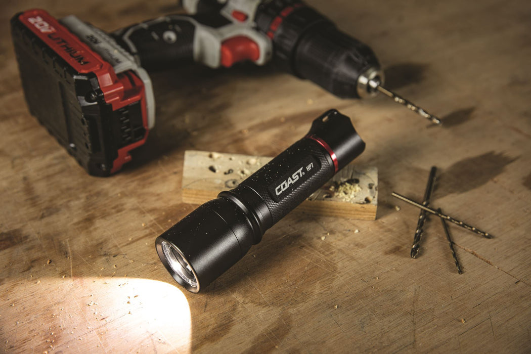 COAST LED High-Power Focusing Torch with Slide Focus. 650 Lumens. IP54 Water & D