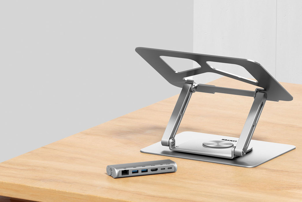 UNITEK Laptop Docking Station Stand with 360 Rotating Base. Inludes 2x USB-A Por