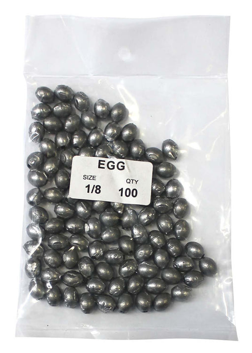 Egg Sinker Bulk Pack 1/8oz (100 per pack)