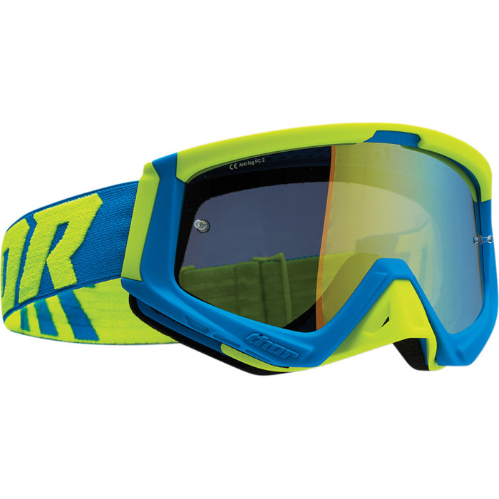 THOR MX GOGGLES S21 & S22 SNIPER BLUE FLO ACID INC. SPARE CLEAR LENS