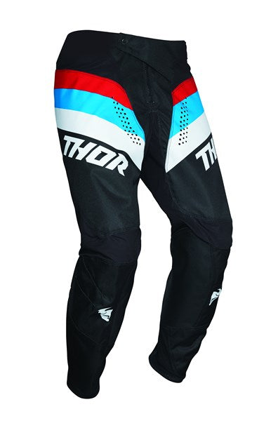 PANT THOR MX PULSE S21Y YOUTH RACER BLACK RED BLUE 22 INCH