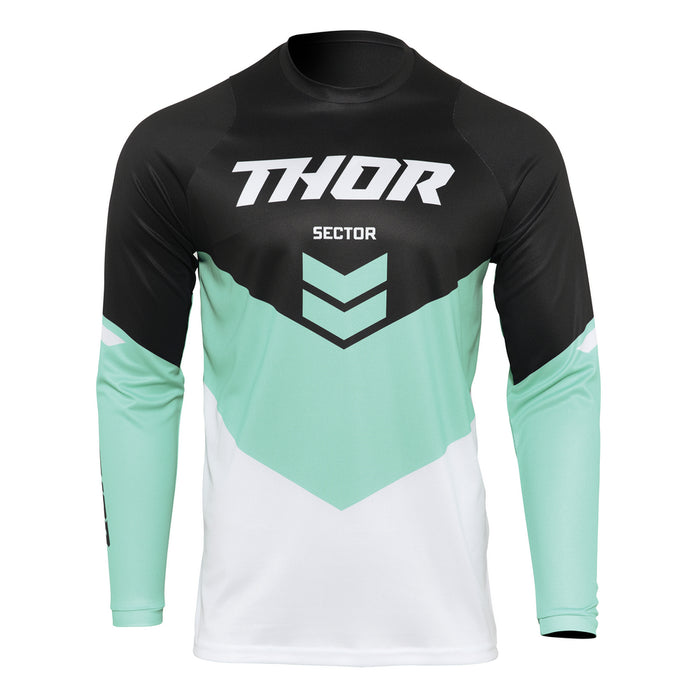 THOR MX JERSEY S22 SECTOR CHEVRON BLACK/MINT SMALL