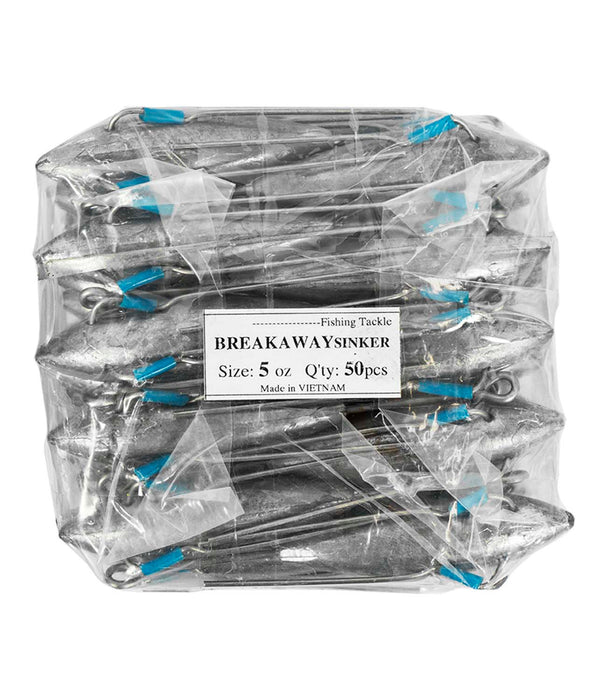 Breakaway Sinker 5oz Bulk (50 per pack)