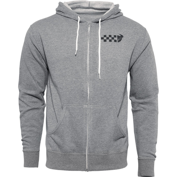 THOR MX HOODY CHECKERS ZIP GREY SMALL