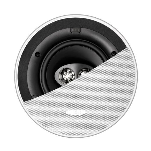 KEF Ultra Thin Bezel 6.5'' Dual Stereo Round In-Ceiling Speaker. Asymmetrical tw