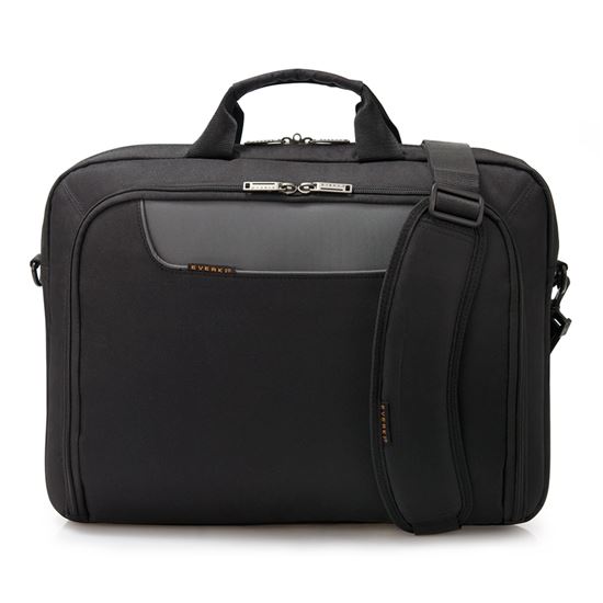 EVERKI Advance Briefcase 17.3'', Separate zippered accessory pocket, Front stash