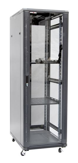 DYNAMIX 37RU Server Cabinet 1000mm Deep (600x1000x1853mm) FLAT PACK. Includes 2x