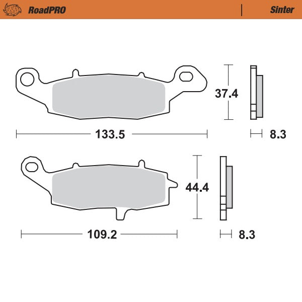 BRAKE PADS FRONT MOTO MASTER PRO SINTERED KAWASAKI SUZUKI