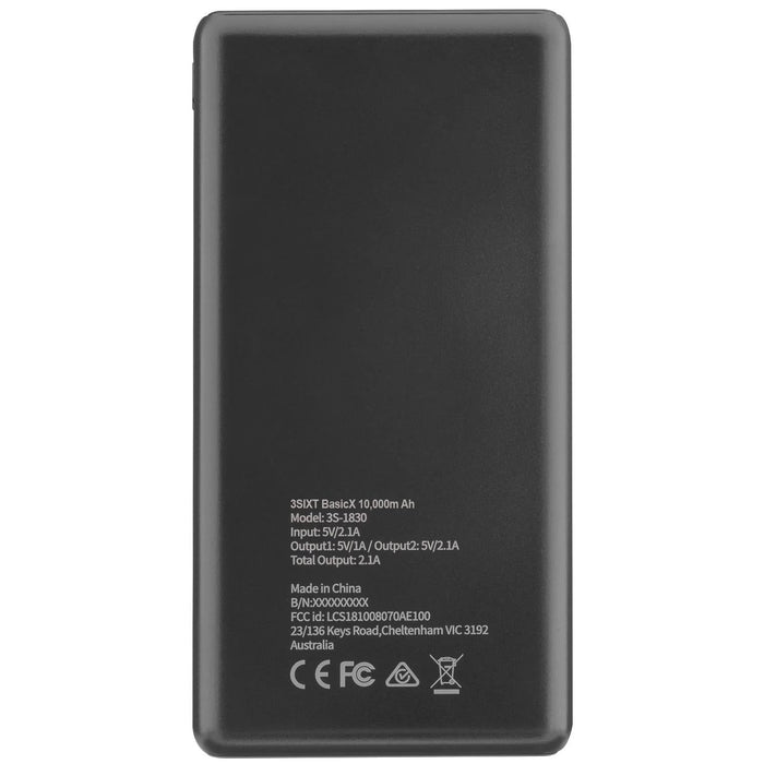 3sixT JetPak Basix 2.0 10000mAh Power Bank PowerBank - Black