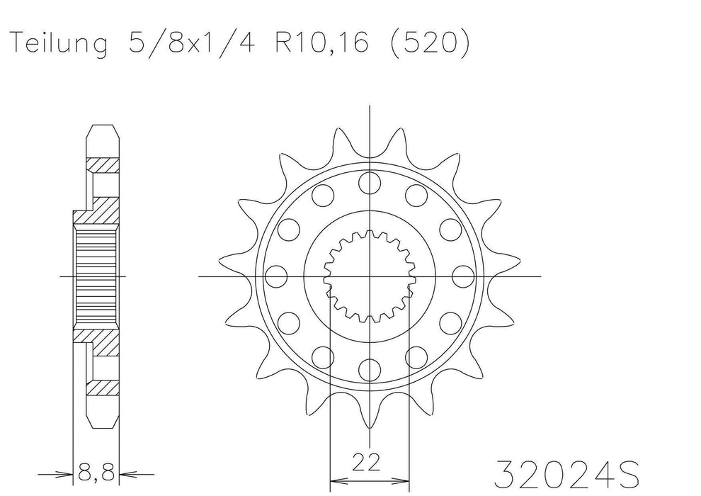 SPROCKET FRONT MOTO MASTER 13T BETA HSUABGER HUSQVARNA KTM