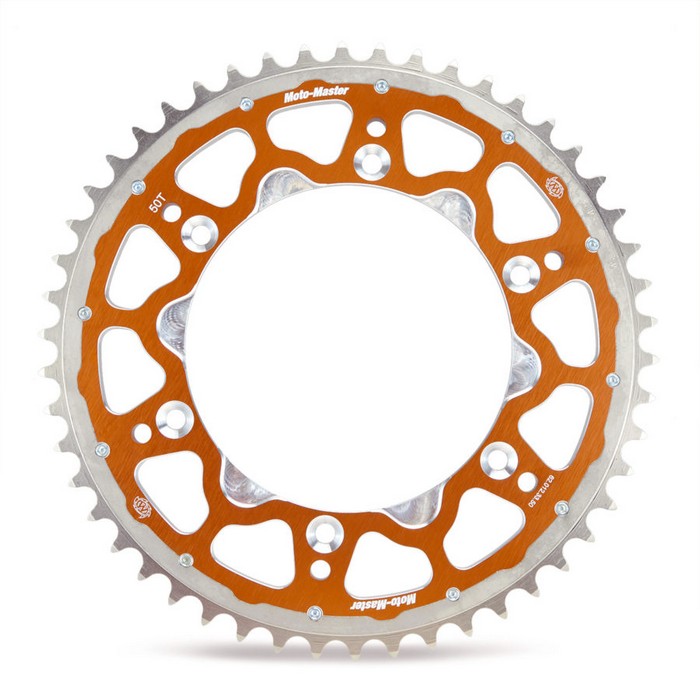 SPROCKET REAR MOTO MASTER KTM 85SX 04-21 105SX 04-11 50T ORANGE ALLOY