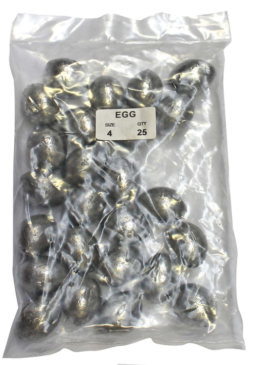 Egg Sinker Bulk Pack 4oz (25 per pack)