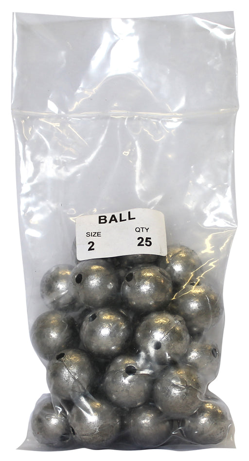 Ball Sinker Bulk Pack 2oz (25 per pack)