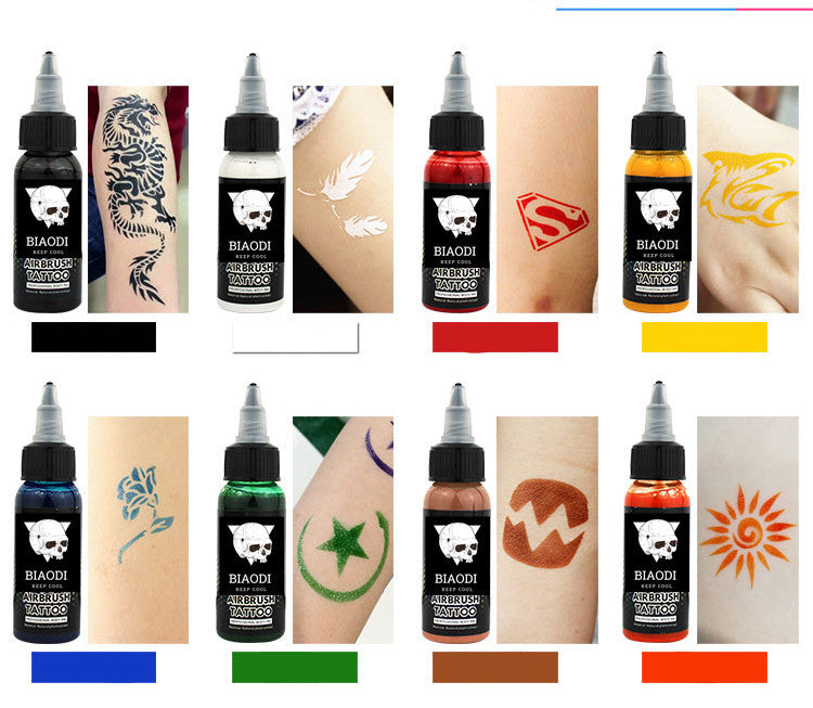 Formula Airbrush Waterproof Temporary Tattoo Ink 30Ml Black