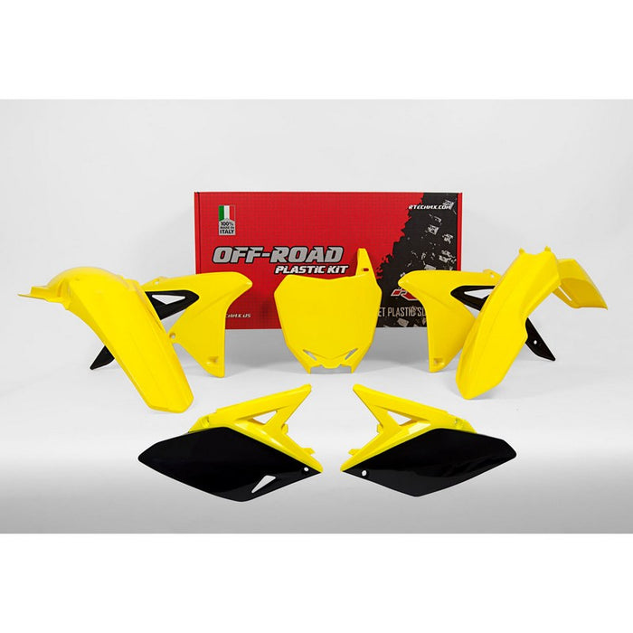 PLASTICS KIT RTECH FRONT &amp;REAR FENDERS SIDEPANELS &amp;RADIATOR SHROUDS &amp;FRONT NUMBERPLATE RMZ250 10-18