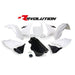 PLASTICS KIT REVOLUTION YAMAHA YZ125 YZ250 YZ250X 02-21WHITE