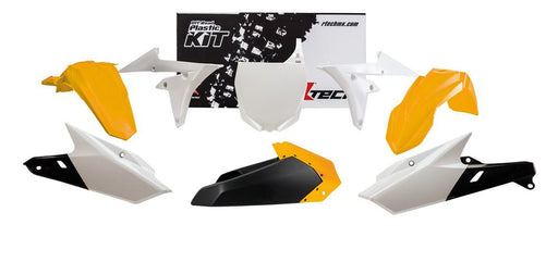 *PLASTIC KIT RTECH 6 PIECE YZ250F 14-18 YZ450F 14-17 16-18 YELLOW WHITE