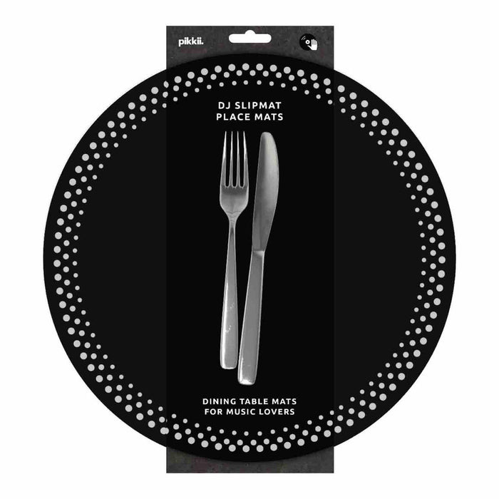 Dj Slipmat Place Mats (Set Of 4) - Black