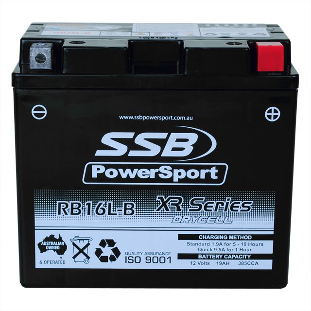 Motorcycle motorbike battery (YB16L-B) AGM 12V 19AH 385CCA BY SSB