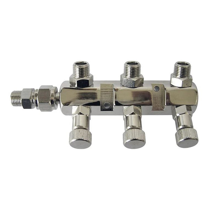 Sparmax Manifold With Individual Shut Off 3 Outlet 1/4"