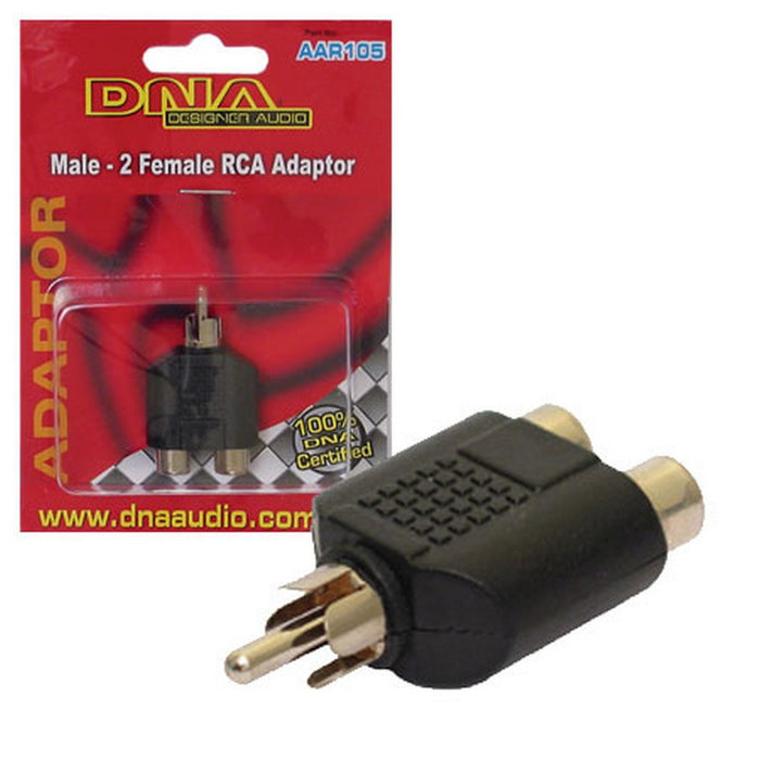 DNA RCA MALE TO 2 RCA FEMALE ADAPTOR