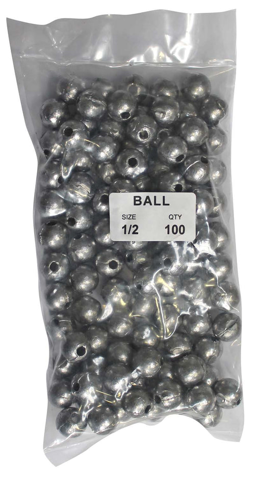 Ball Sinker Bulk Pack 1/2oz (100 per pack)