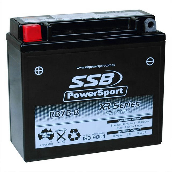 Motorcycle motorbike battery (YB7B-B) AGM 12V 7AH 175CCA BY SSB